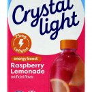 10 10-Packet Boxes Crystal Light Energy Boost Raspberry Lemonade Drink Mix