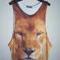 Lion Animal Design MEN Tank Top T-Shirt Singlet Size: M