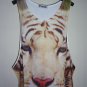 White Bengal Tiger Animal Design MEN Tank Top T-Shirt Singlet Size: M