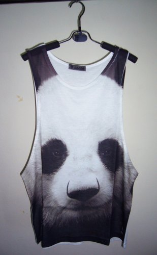 Panda Lovely Big Bear Animal Design MEN Tank Top T-Shirt Singlet Size: L