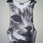 Fishing Cat Tiger Animal Design MEN Tank Top T-Shirt Singlet Size: M