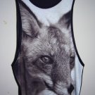 Fox Dog Animal Design MEN Tank Top T-Shirt Singlet Size: M