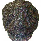 BLiNG PeaCock SeQuin Oversized Newsboy Hat - Brand NEW!