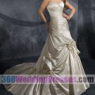 Mermaid Sweetheart Dropped Waist Floor-Length Organza Wedding Dresses