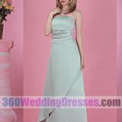 Sheath Strapless No Waist/Princess Seams Long Satin Blue Bridesmaid Dresses