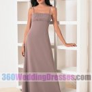 Sheath Scoop Empire Waist Spaghetti Straps Chiffon Bridesmaid Dresses