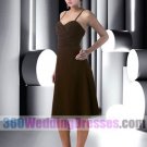 A-Line Sweetheart No Waist/Princess Seams Spaghetti Straps Short Chiffon Cheap Bridesmaid Dresses