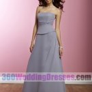 A-Line Strapless Empire Waist Chiffon Bridesmaid Dresses