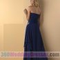 A-Line Halter Natural Waist Tank Long Chiffon Blue Bridesmaid Dresses