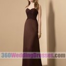 Sheath Sweetheart Dropped Waist Satin Bridesmaid Dresses