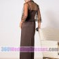 Sheath V-Neck Empire Waist Spaghetti Straps Satin Chocolate Bridesmaid Dresses