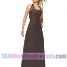 Sheath Halter Dropped Waist Tank Long Chiffon Cheap Bridesmaid Dresses