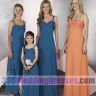 Sheath Sweetheart No Waist/Princess Seams Tank Long Chiffon Blue Bridesmaid Dresses