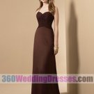 Sheath Halter No Waist/Princess Seams Spaghetti Straps Long Satin Elegant Bridesmaid Dresses