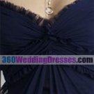 A-Line Sweetheart Empire Waist Spaghetti Straps Chiffon Blue Bridesmaid Dresses