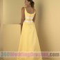 A-Line Scoop Natural Waist Tank Long Satin GoldYellow Bridesmaid Dresses