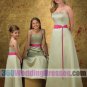 A-Line Strapless Natural Waist Long Satin Green Bridesmaid Dresses