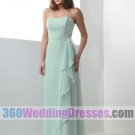 Sheath Strapless No Waist/Princess Seams Long Chiffon Bridesmaid Dresses