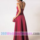 A-Line Halter Natural Waist Tank Long Satin Green Bridesmaid Dresses