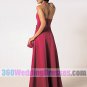 A-Line Halter Natural Waist Tank Long Satin Green Bridesmaid Dresses