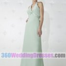 A-Line Halter Empire Waist Tank Long Chiffon Bridesmaid Dresses