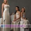 Sheath Strapless Natural Waist Spaghetti Straps Champagne Bridesmaid Dresses