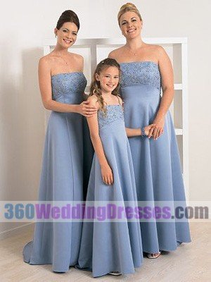 Satin Blue Bridesmaid Dresses