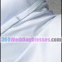 Sheath Strapless Empire Waist Tea Length Satin Blue Bridesmaid Dresses