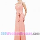 Sheath Scoop Natural Waist Tank Long Satin Modest Bridesmaid Dresses