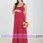 Sheath Scoop Empire Waist Tank Long Chiffon Bridesmaid Dresses