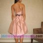 A-Line V-Neck Natural Waist Tank Tea Length Taffeta Cheap Bridesmaid Dresses