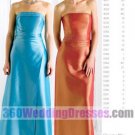 Sheath Strapless Dropped Waist Taffeta Bridesmaid Dresses