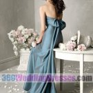 A-Line Sweetheart Natural Waist Taffeta Blue Bridesmaid Dresses