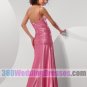 Mermaid V-Neck Dropped Waist Spaghetti Straps Satin Purple Prom Dresses