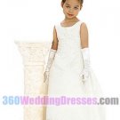 Satin White Flower Girl Dresses
