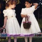 Satin White Flower Girl Dresses