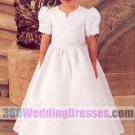Satin White Flower Girl Dresses