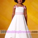 Satin White Flower Girl Dresses