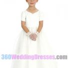 Satin White Flower Girl Dresses