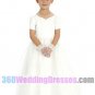Satin White Flower Girl Dresses