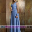 A-Line V-Neck Dropped Waist Tank Long Chiffon Mother of The Bride Dresses