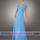 Sheath Jewel Empire Waist Cap Sleeves Chiffon Mother of The Bride Dresses