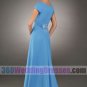 Sheath Jewel Empire Waist Cap Sleeves Chiffon Mother of The Bride Dresses