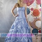 A-Line Sweetheart No Waist/Princess Seams Long Taffeta Blue Prom Dresses