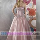 Princess/Ball Gown Strapless Basque Waist Long Satin Classic Prom Dresses
