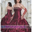Princess/Ball Gown Strapless Dropped Waist Long Taffeta Quinceanera Dresses