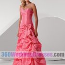 A-Line Sweetheart Dropped Waist Taffeta Corset Prom Dresses