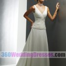A-Line V-Neck Dropped Waist Tank Chiffon Cheap Wedding Dresses