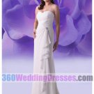 Sheath Sweetheart No Waist/Princess Seams Long Chiffon Cheap Wedding Dresses