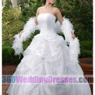 Princess/Ball Gown Strapless Basque Waist Long Organza Quinceanera Dresses